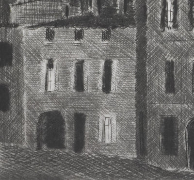 Camille COMBE : Carcassonne, Gravure originale signée
