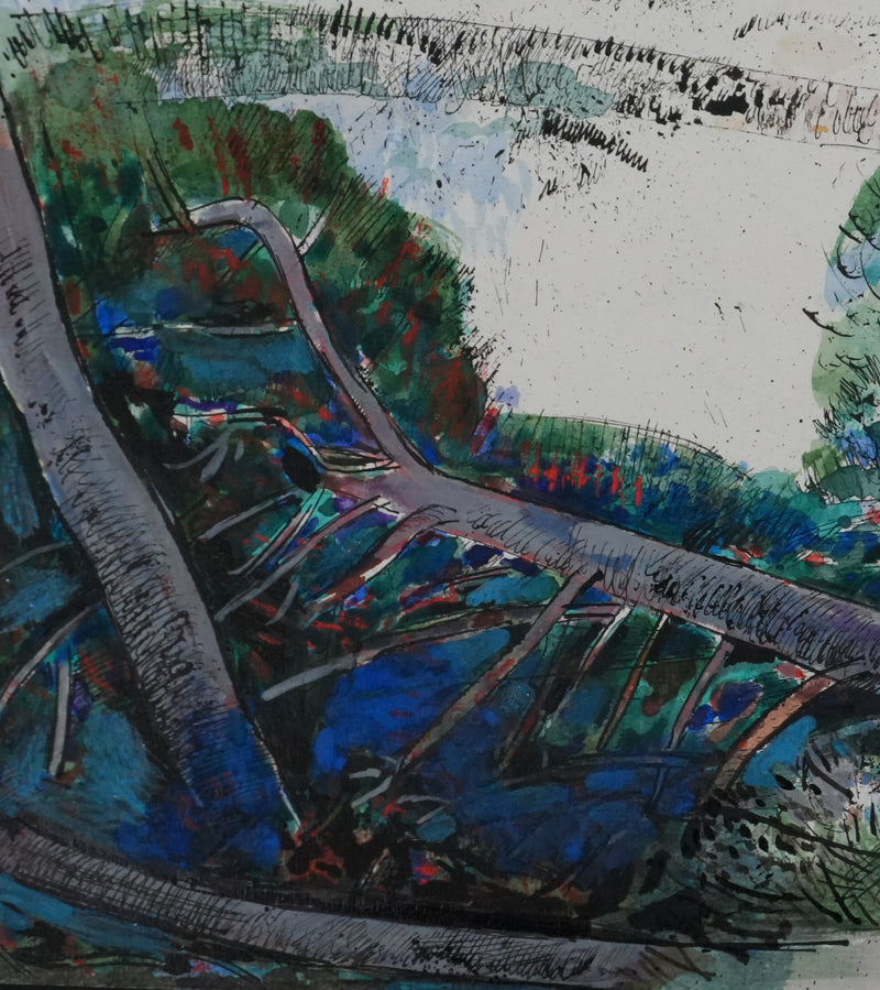 Maurice GENIS : Les pins sur la dune, Dessin original signé