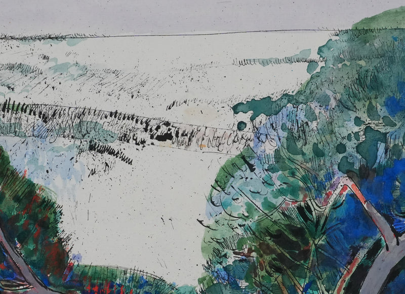 Maurice GENIS : Les pins sur la dune, Dessin original signé