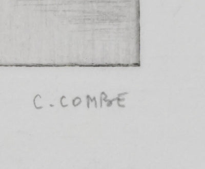 Camille COMBE : Bucarest, Saint Elefterie Vechi, Gravure originale signée