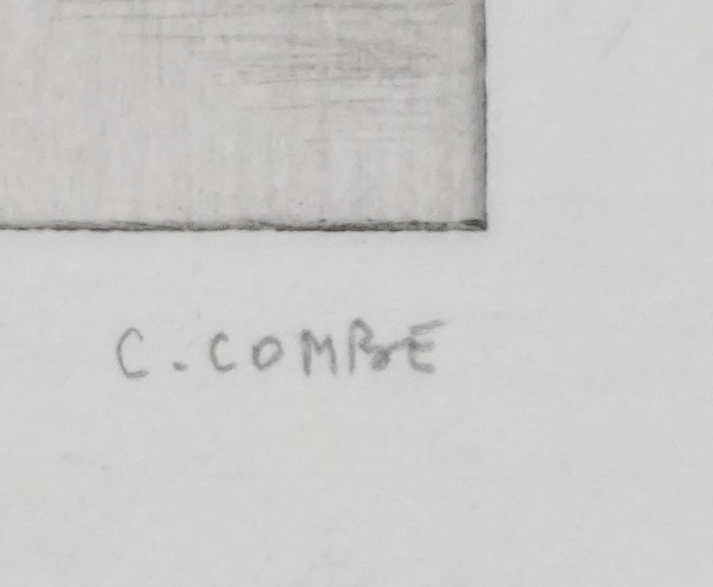 Camille COMBE : Bucarest, Saint Elefterie Vechi, Gravure originale signée