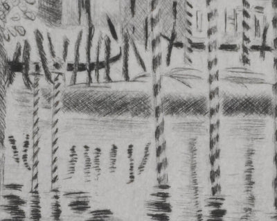Camille COMBE : Petite Venise, Gravure originale signée