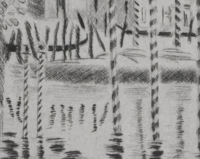 Camille COMBE : Petite Venise, Gravure originale signée