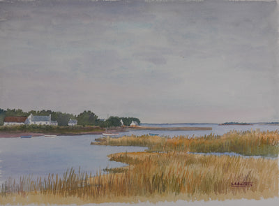 Salomon Alfred BOISECQ : Golf du Morbihan, Aquarelle originale signée