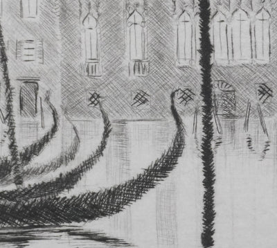 Camille COMBE : Nocturne vénitien, Gravure originale signée