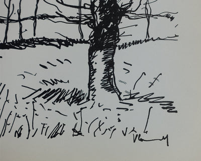 Maurice DE VLAMINCK : Normandie, Vallée de l'Avre, Lithographie originale signée