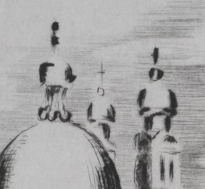 Camille COMBE : Vers la Salute, Gravure originale signée