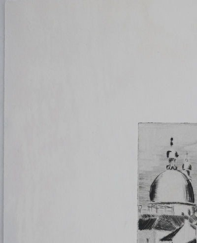 Camille COMBE : Vers la Salute, Gravure originale signée