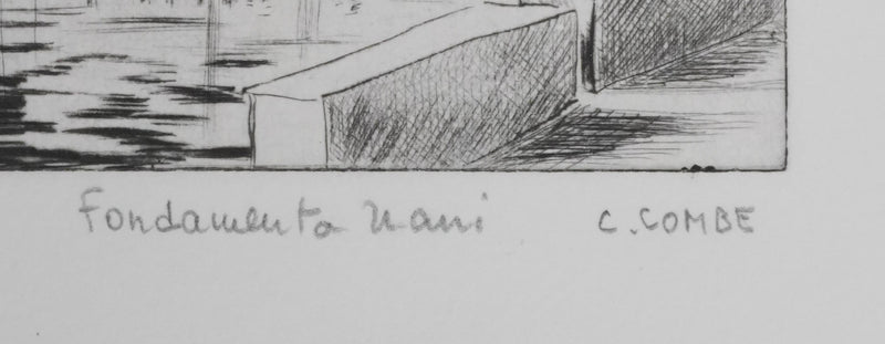 Camille COMBE : Fondamenta Nani, Gravure originale signée