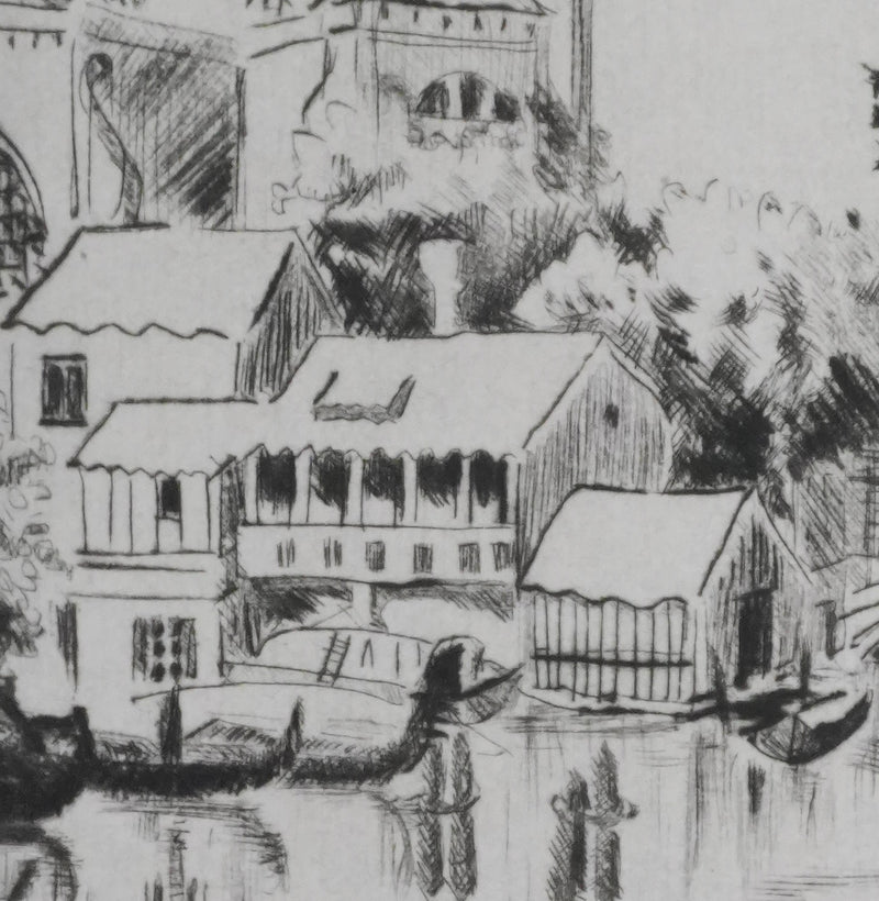Camille COMBE : Fondamenta Nani, Gravure originale signée