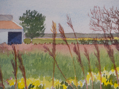 Salomon Alfred BOISECQ : Bergerie en Provence, Aquarelle originale (photo de détail 6) - Crédit photo : Galerie Art.Paris