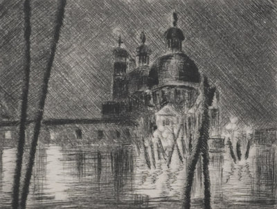 Camille COMBE : La Salute dans la nuit, Gravure originale signée