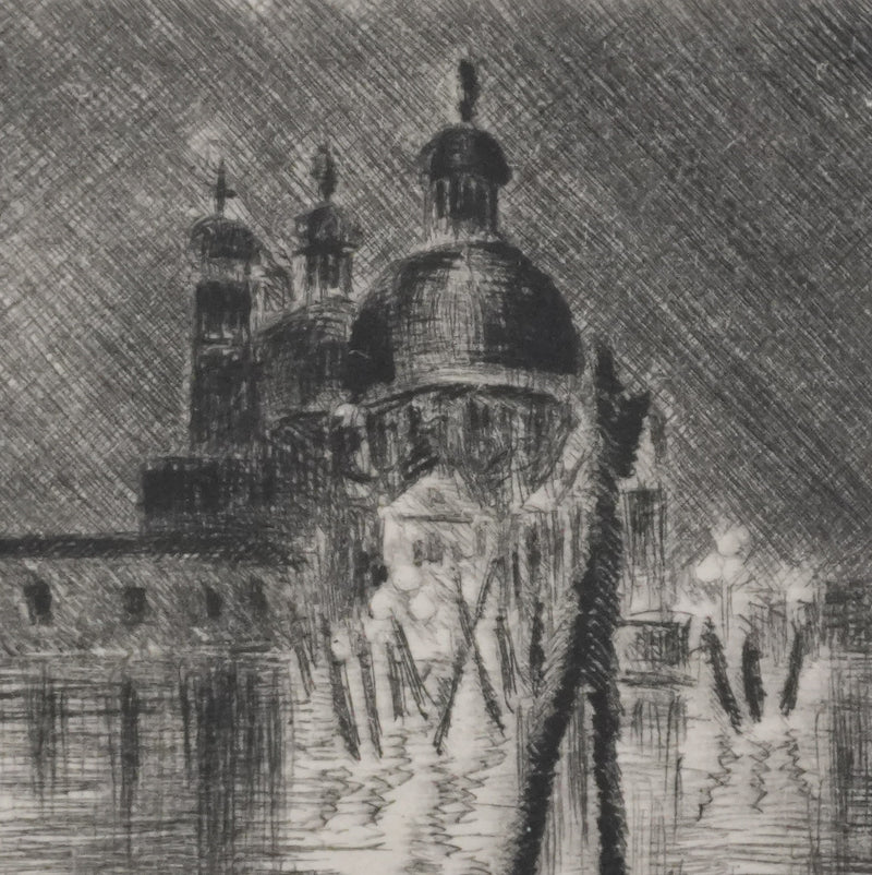 Camille COMBE : La Salute dans la nuit, Gravure originale signée
