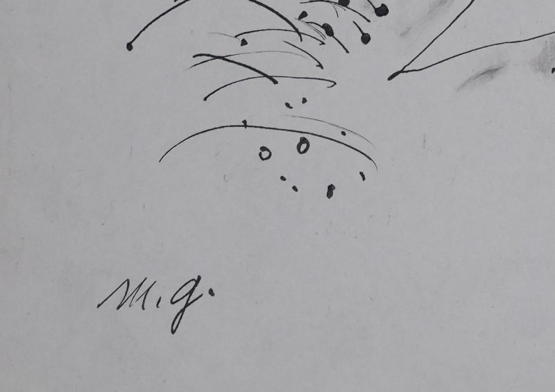 Maurice GENIS : Les petites cabanes, Dessin original signé