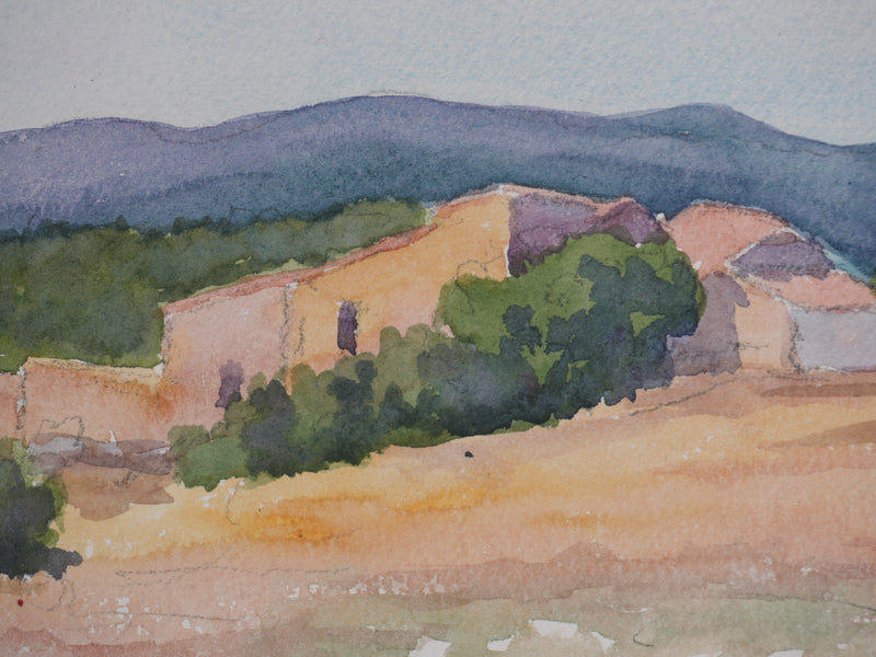 Salomon Alfred BOISECQ : Maison en Provence, Aquarelle originale signée