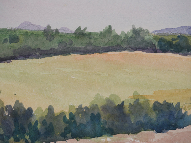 Salomon Alfred BOISECQ : Maison en Provence, Aquarelle originale signée