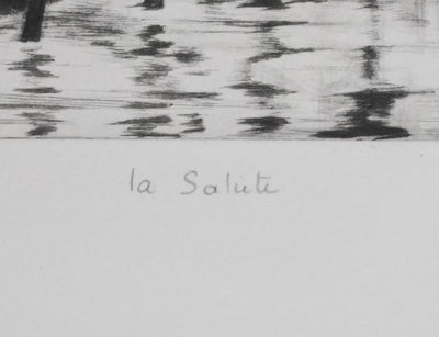 Camille COMBE : La Salute, Gravure originale signée
