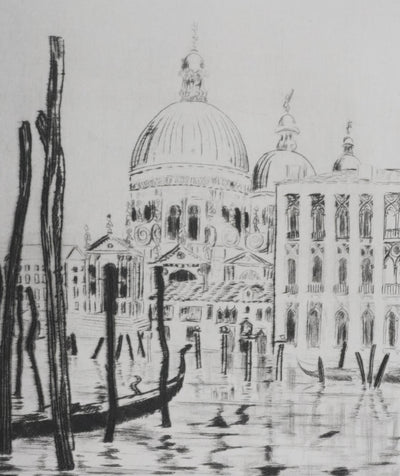 Camille COMBE : La Salute, Gravure originale signée