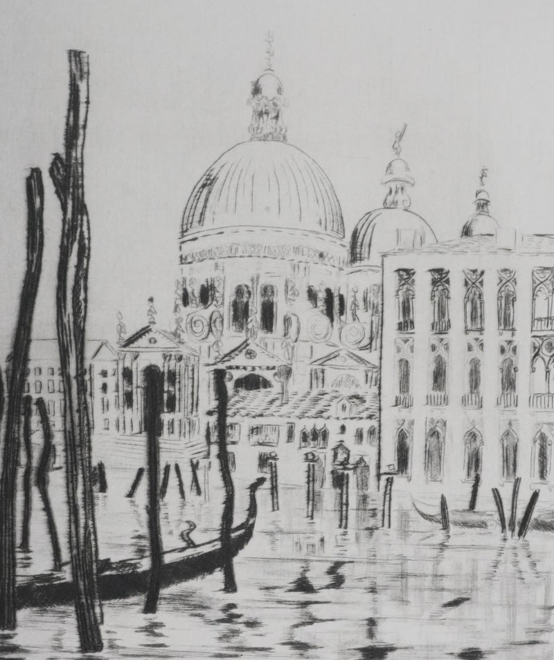 Camille COMBE : La Salute, Gravure originale signée