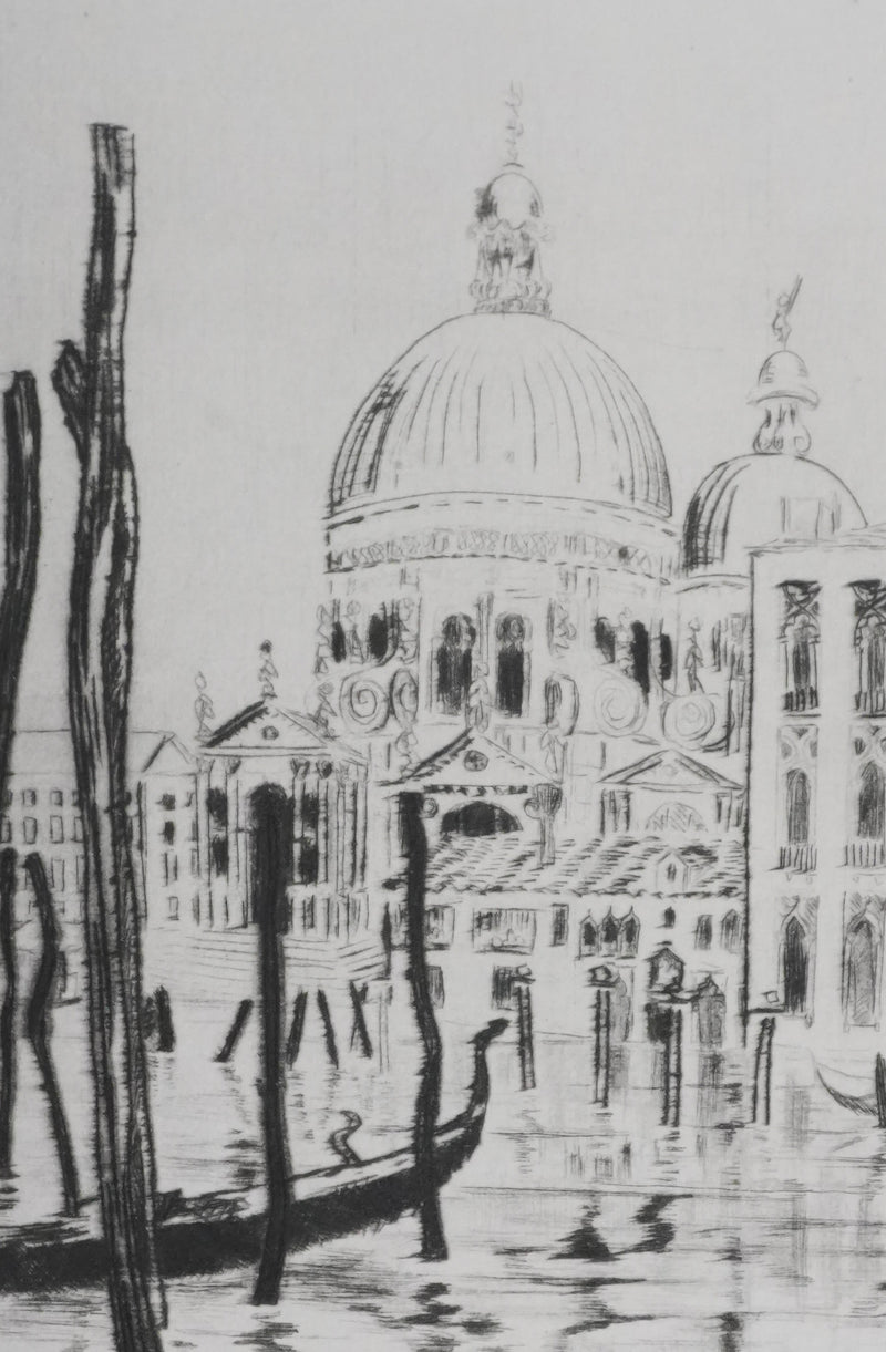 Camille COMBE : La Salute, Gravure originale signée
