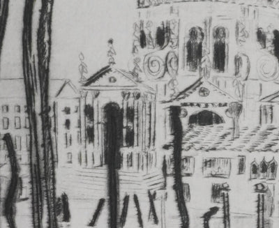 Camille COMBE : La Salute, Gravure originale signée