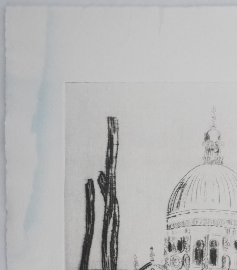 Camille COMBE : La Salute, Gravure originale signée