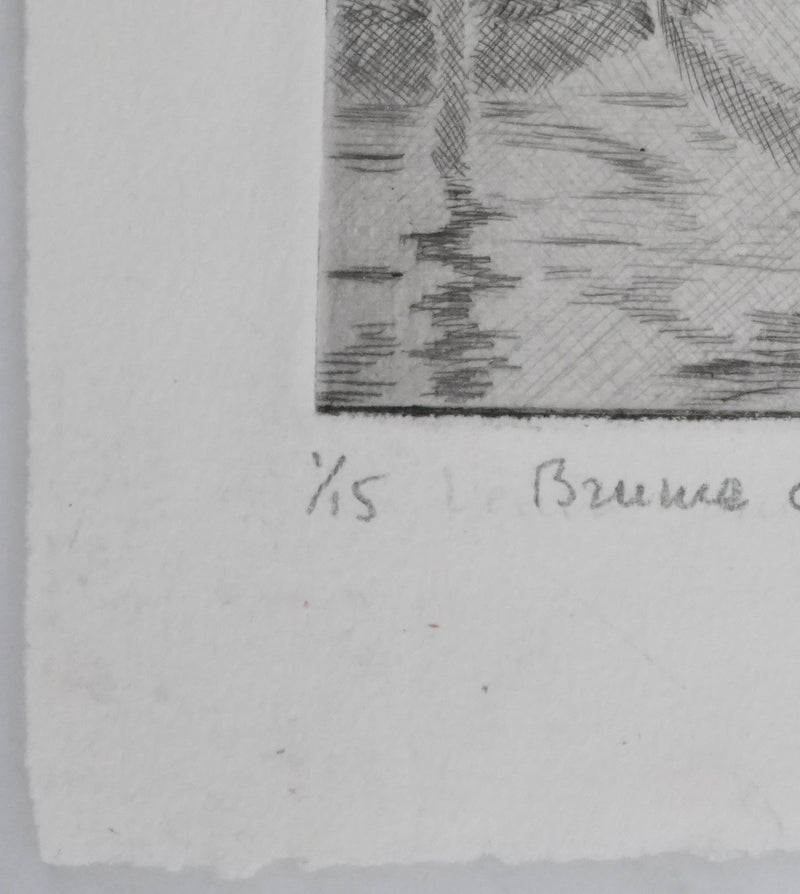 Camille COMBE : Brume argentée, Gravure originale signée