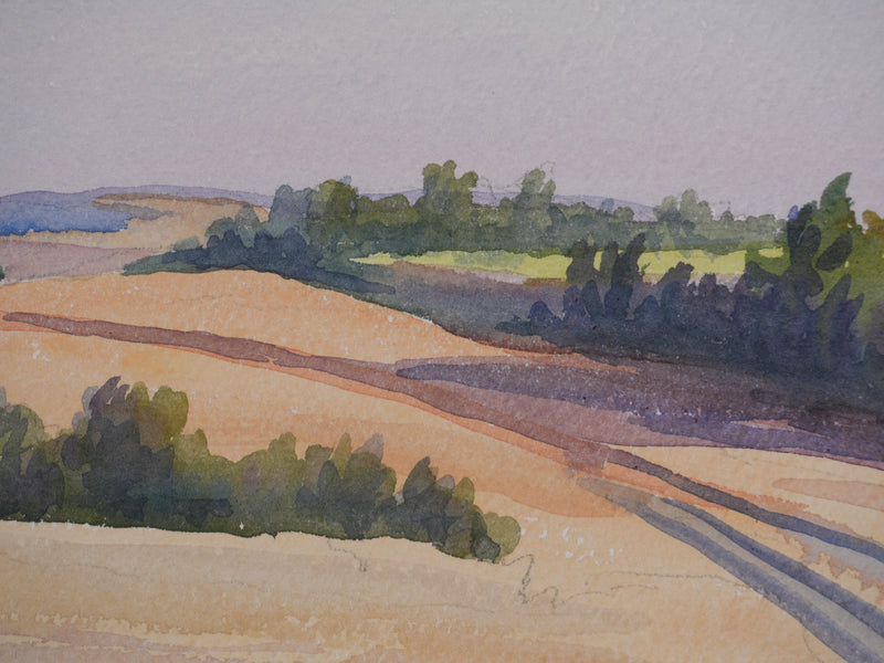 Salomon Alfred BOISECQ : Paysage du Verdon, Aquarelle originale signée