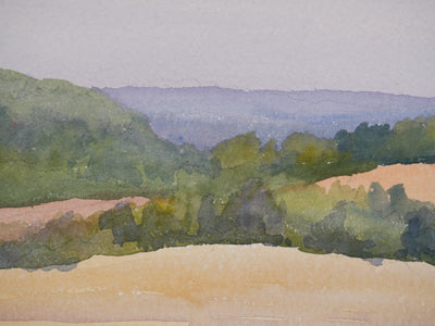 Salomon Alfred BOISECQ : Paysage du Verdon, Aquarelle originale signée
