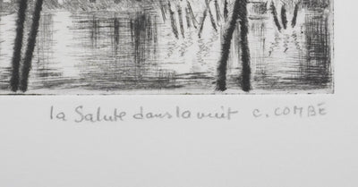 Camille COMBE : La Salute dans la nuit, Gravure originale signée