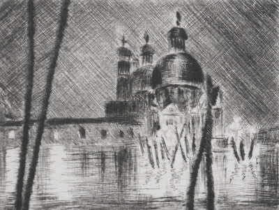Camille COMBE : La Salute dans la nuit, Gravure originale signée