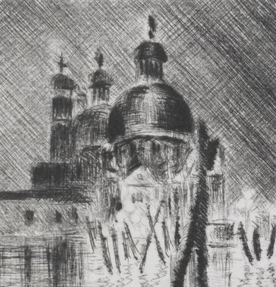 Camille COMBE : La Salute dans la nuit, Gravure originale signée