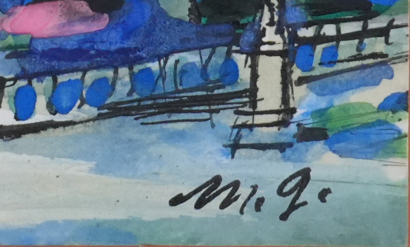 Maurice GENIS : Le parc aux statues, Dessin original signé