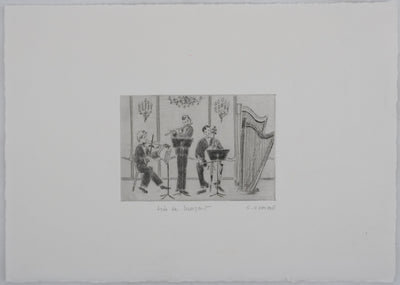 Camille COMBE : Trio Mozart, Gravure originale signée