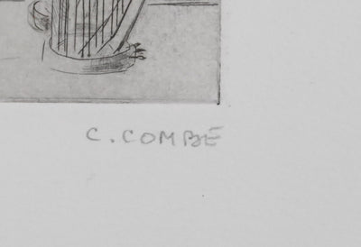Camille COMBE : Trio Mozart, Gravure originale signée