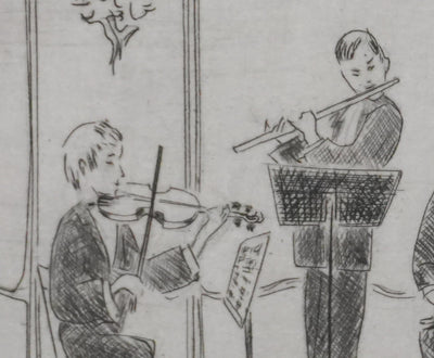 Camille COMBE : Trio Mozart, Gravure originale signée