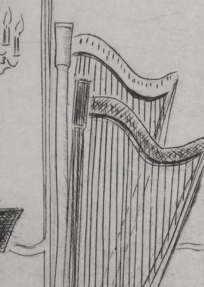 Camille COMBE : Trio Mozart, Gravure originale signée