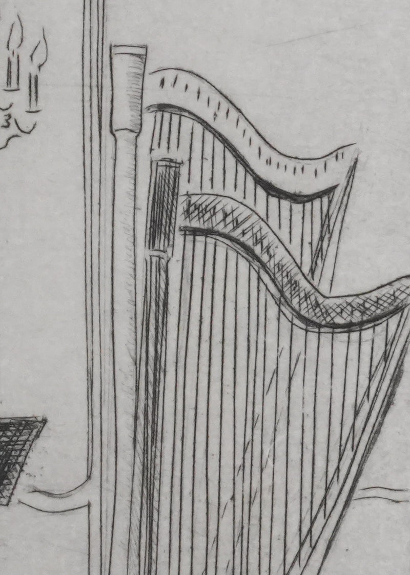 Camille COMBE : Trio Mozart, Gravure originale signée