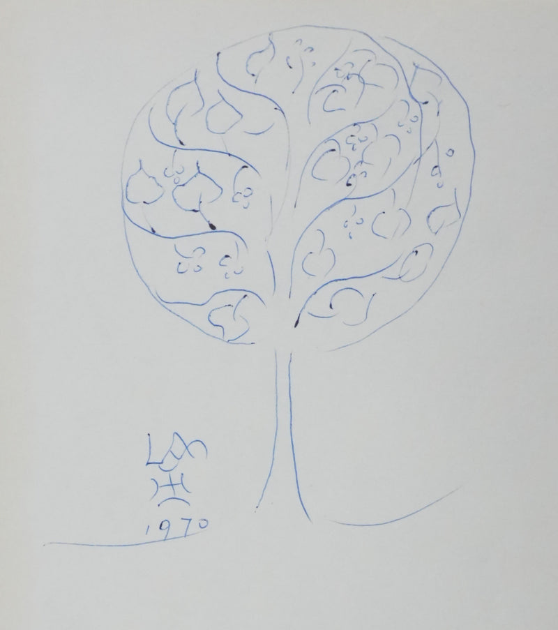 Lanza DEL VASTO : La bulle végétalisée, Autographe et dessin original signé