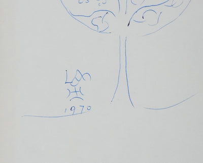 Lanza DEL VASTO : La bulle végétalisée, Autographe et dessin original signé