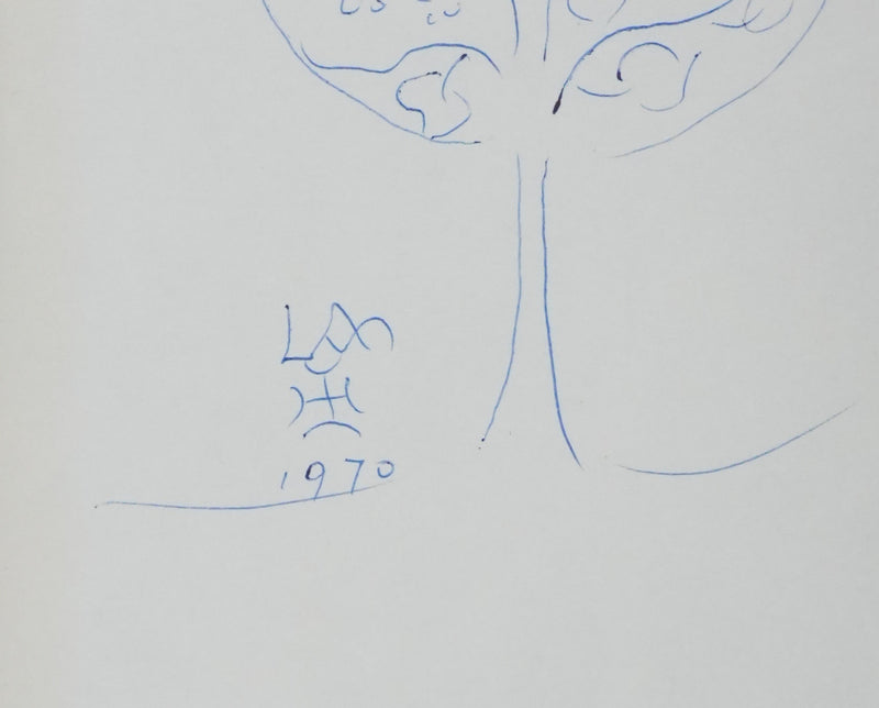 Lanza DEL VASTO : La bulle végétalisée, Autographe et dessin original signé