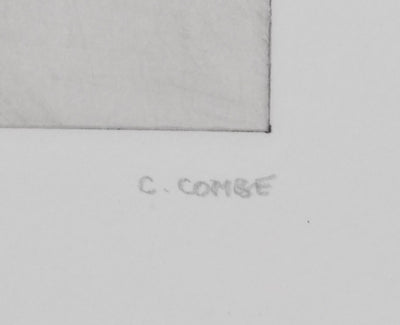 Camille COMBE : John Bull, Gravure originale signée