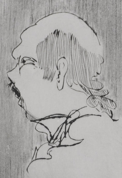 Camille COMBE : John Bull, Gravure originale signée