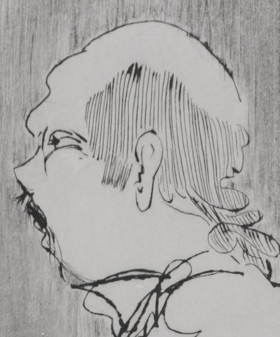 Camille COMBE : John Bull, Gravure originale signée
