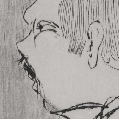 Camille COMBE : John Bull, Gravure originale signée