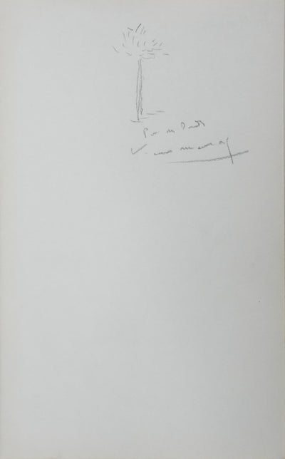 Tr. MAURICE : L'arbre grisâtre, Autographe et dessin original signé