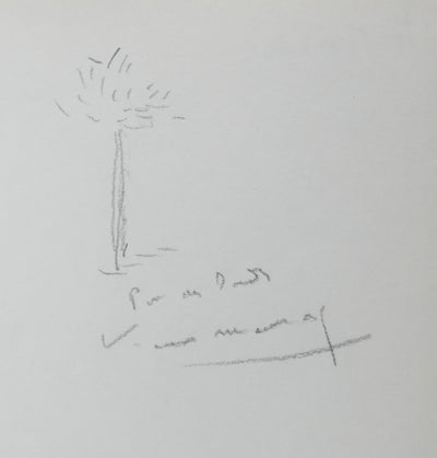 Tr. MAURICE : L'arbre grisâtre, Autographe et dessin original signé
