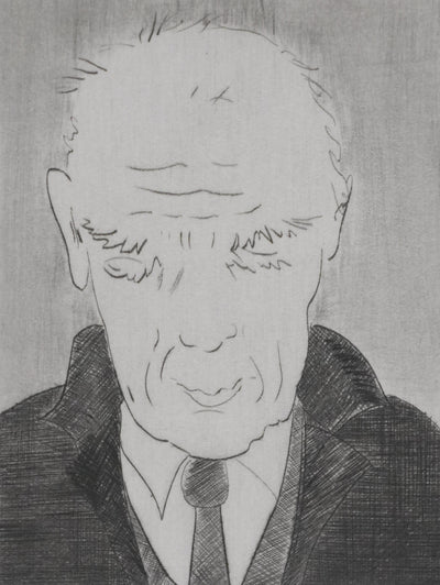 Camille COMBE : Homme lisant, Gravure originale signée
