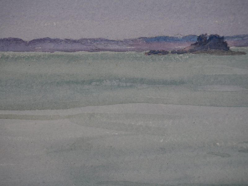 Salomon Alfred BOISECQ : Pointe de Bilgroix, Aquarelle originale signée
