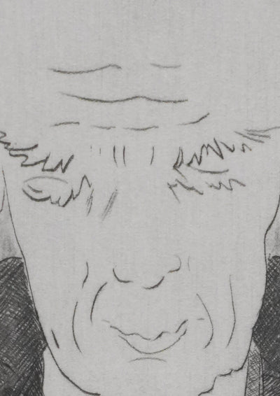 Camille COMBE : Homme lisant, Gravure originale signée